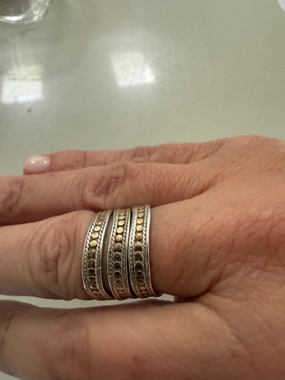 Anna Beck 925 silver 3 stacking ring